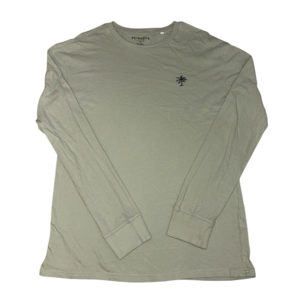 Pacsun Long Sleeve Tee Men's Small T-Shirt Green Palm Tree P/S Basics